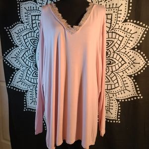 Lane Bryant long sleeve deep V neck shirt 26/28